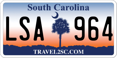 SC license plate LSA964