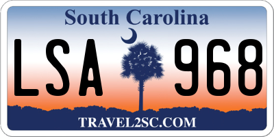 SC license plate LSA968