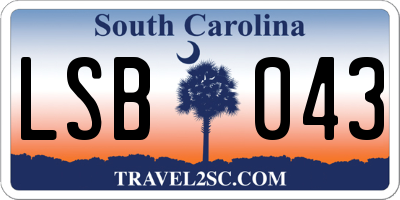 SC license plate LSB043