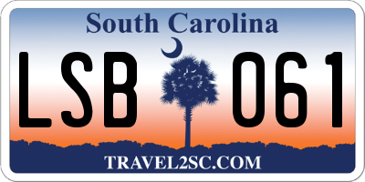 SC license plate LSB061