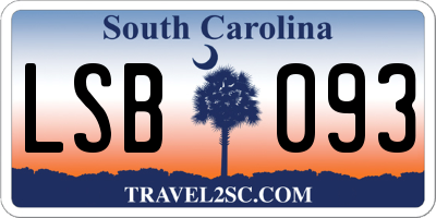 SC license plate LSB093