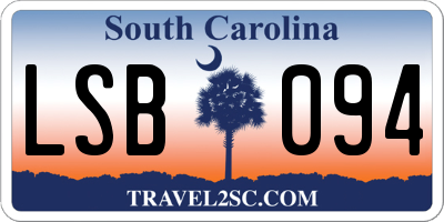 SC license plate LSB094