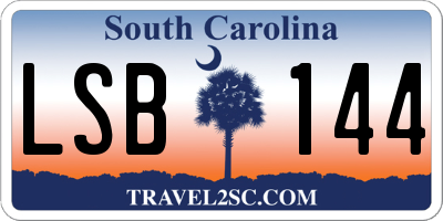 SC license plate LSB144