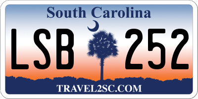 SC license plate LSB252