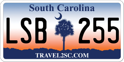SC license plate LSB255