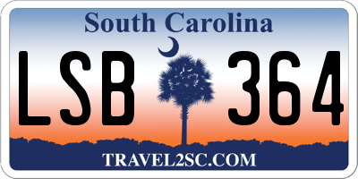 SC license plate LSB364