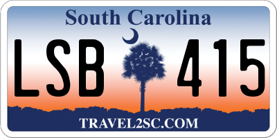 SC license plate LSB415