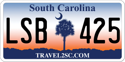 SC license plate LSB425