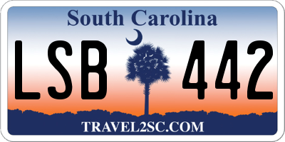 SC license plate LSB442