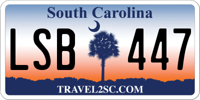 SC license plate LSB447