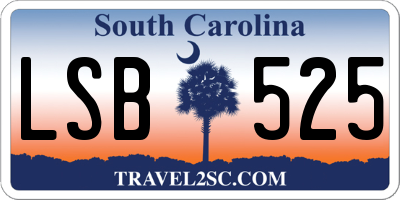 SC license plate LSB525
