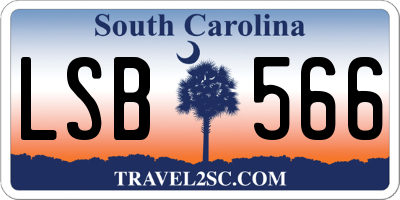 SC license plate LSB566