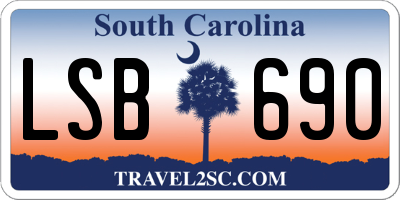 SC license plate LSB690