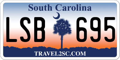 SC license plate LSB695