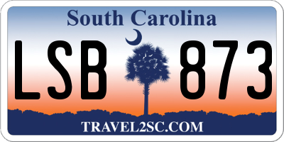 SC license plate LSB873