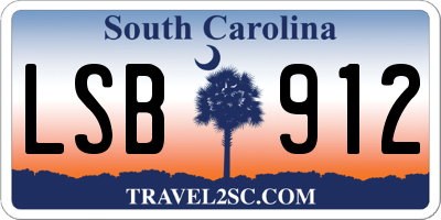 SC license plate LSB912