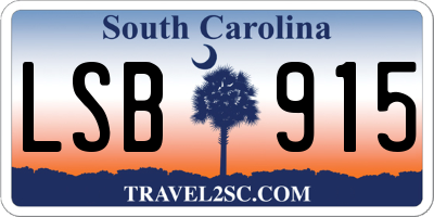 SC license plate LSB915
