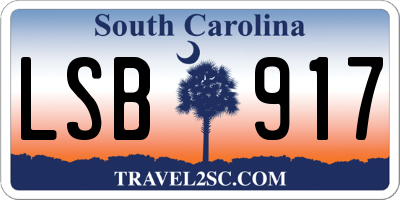 SC license plate LSB917