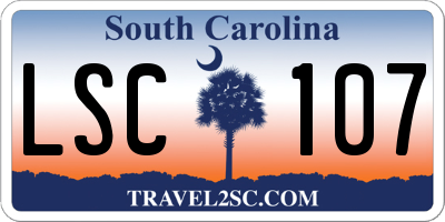 SC license plate LSC107