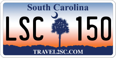 SC license plate LSC150