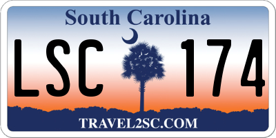 SC license plate LSC174