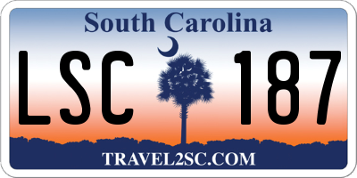 SC license plate LSC187