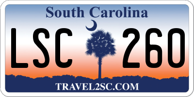 SC license plate LSC260