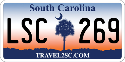 SC license plate LSC269