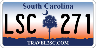 SC license plate LSC271
