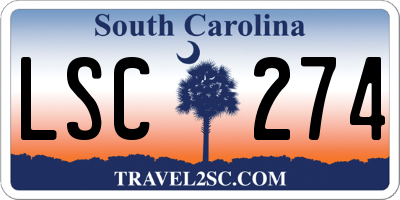 SC license plate LSC274