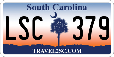 SC license plate LSC379