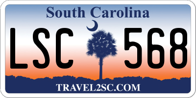 SC license plate LSC568