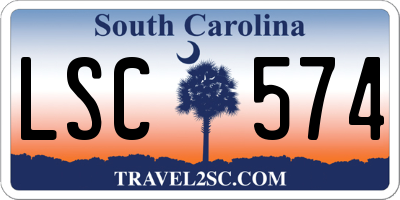 SC license plate LSC574