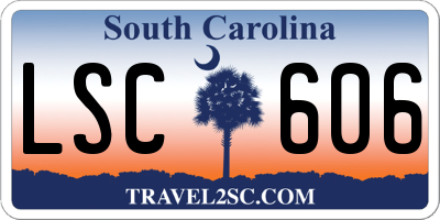 SC license plate LSC606