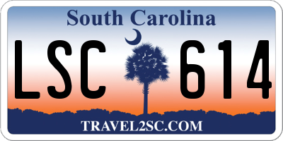 SC license plate LSC614
