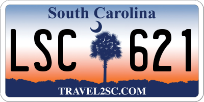 SC license plate LSC621