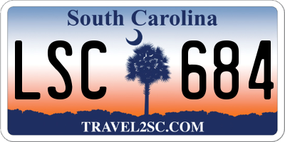 SC license plate LSC684