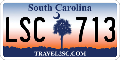 SC license plate LSC713