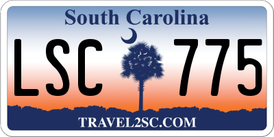 SC license plate LSC775