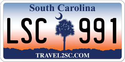 SC license plate LSC991