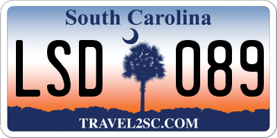 SC license plate LSD089