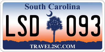 SC license plate LSD093