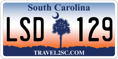 SC license plate LSD129