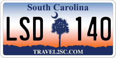 SC license plate LSD140