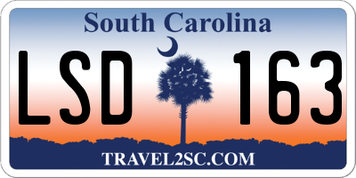 SC license plate LSD163