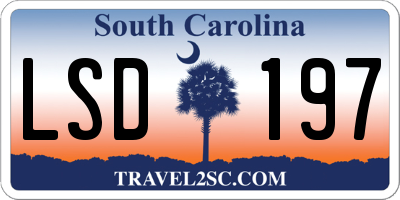 SC license plate LSD197