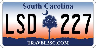 SC license plate LSD227