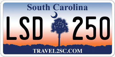SC license plate LSD250
