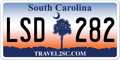 SC license plate LSD282