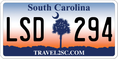 SC license plate LSD294